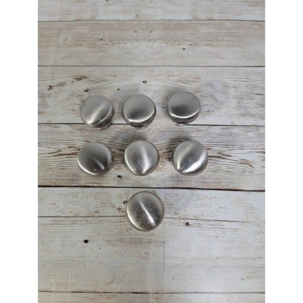 Lot of 7 Silver Cabinet Drawer Door Knobs‎ Hardware Heavy